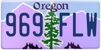 OR license plate 969FLW