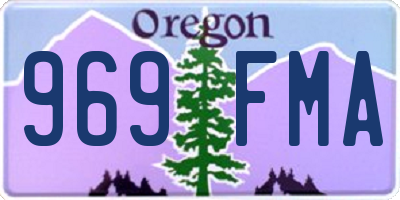 OR license plate 969FMA