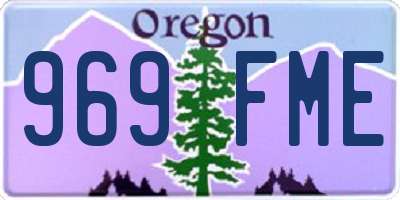 OR license plate 969FME