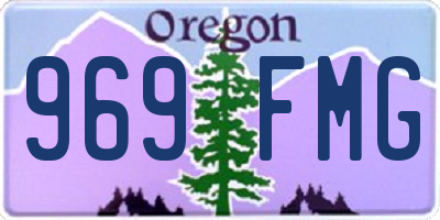 OR license plate 969FMG
