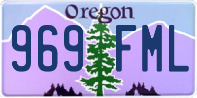 OR license plate 969FML