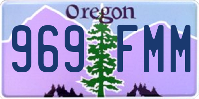 OR license plate 969FMM