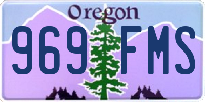 OR license plate 969FMS