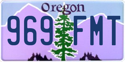 OR license plate 969FMT
