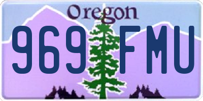OR license plate 969FMU