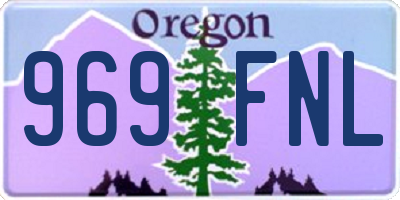 OR license plate 969FNL