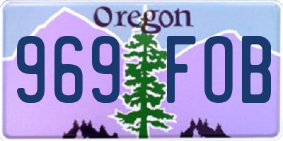 OR license plate 969FOB
