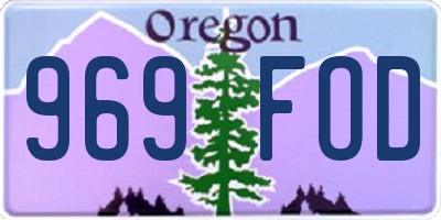 OR license plate 969FOD