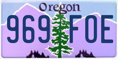 OR license plate 969FOE