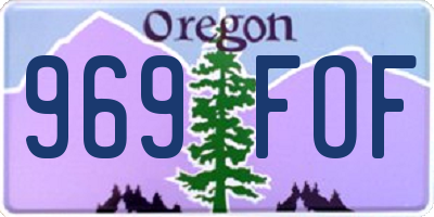 OR license plate 969FOF