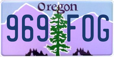 OR license plate 969FOG