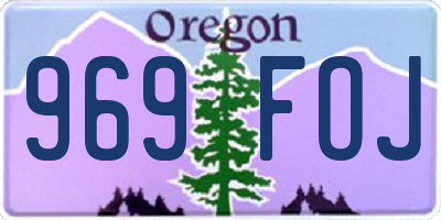 OR license plate 969FOJ