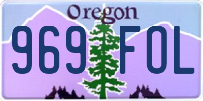 OR license plate 969FOL