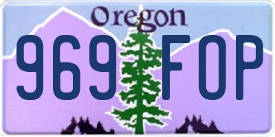 OR license plate 969FOP