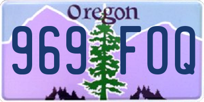 OR license plate 969FOQ