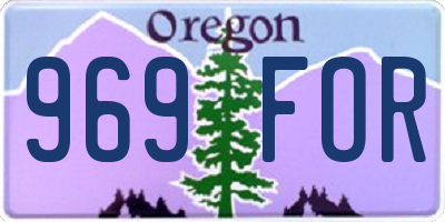 OR license plate 969FOR
