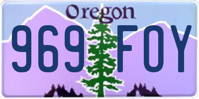 OR license plate 969FOY