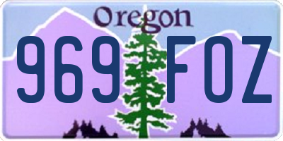 OR license plate 969FOZ