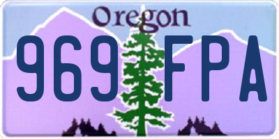 OR license plate 969FPA