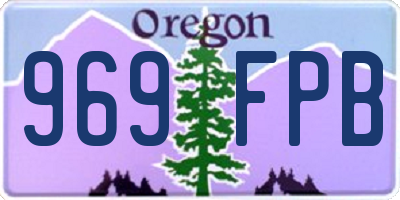 OR license plate 969FPB