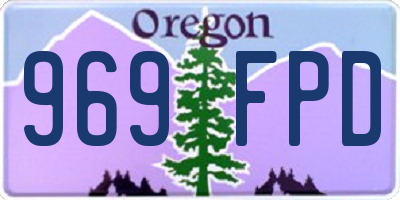 OR license plate 969FPD