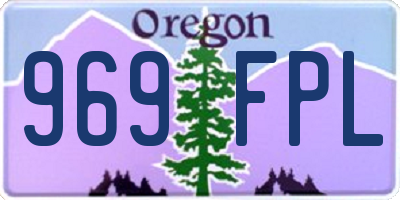 OR license plate 969FPL