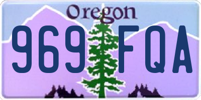 OR license plate 969FQA
