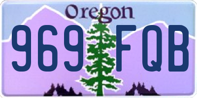 OR license plate 969FQB