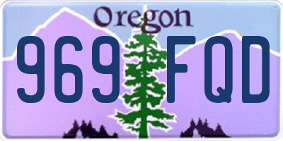 OR license plate 969FQD