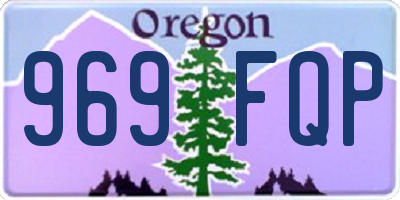 OR license plate 969FQP