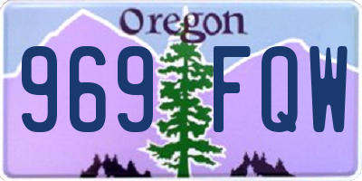 OR license plate 969FQW