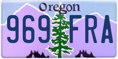 OR license plate 969FRA