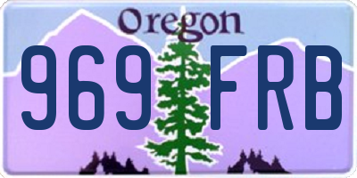 OR license plate 969FRB