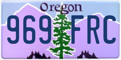 OR license plate 969FRC