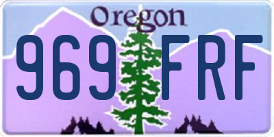OR license plate 969FRF