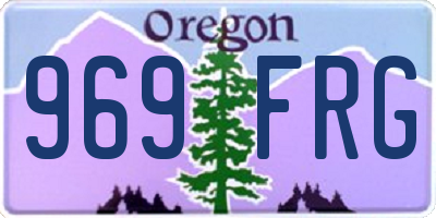 OR license plate 969FRG