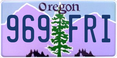 OR license plate 969FRI