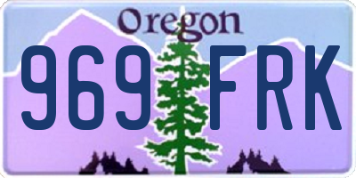 OR license plate 969FRK