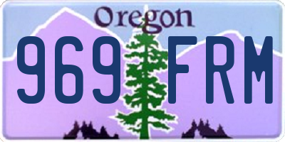 OR license plate 969FRM