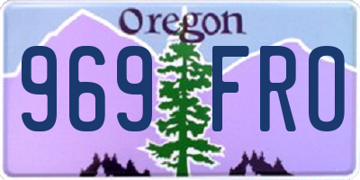 OR license plate 969FRO