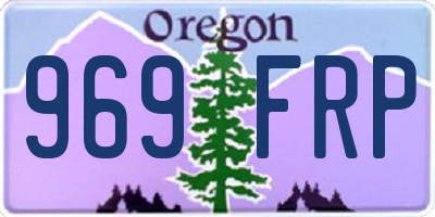 OR license plate 969FRP