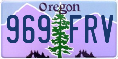 OR license plate 969FRV