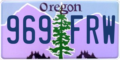 OR license plate 969FRW