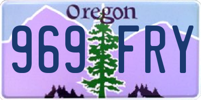 OR license plate 969FRY