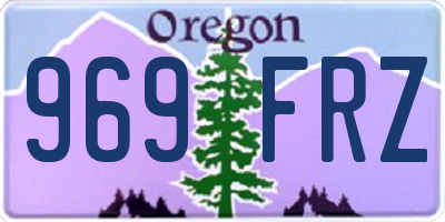 OR license plate 969FRZ