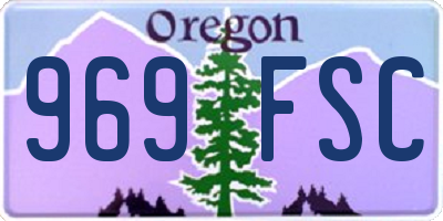 OR license plate 969FSC