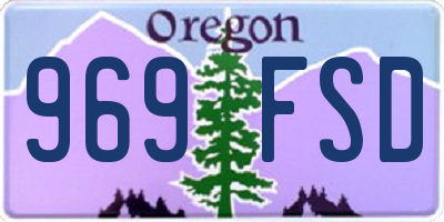 OR license plate 969FSD