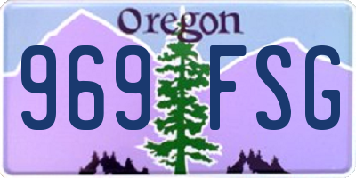 OR license plate 969FSG