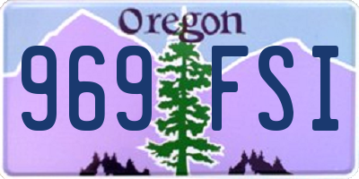 OR license plate 969FSI