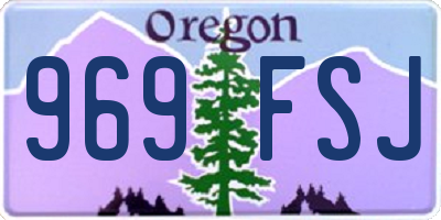 OR license plate 969FSJ